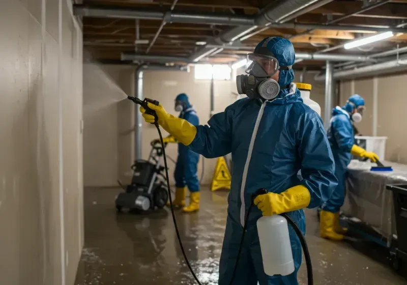 Basement Sanitization and Antimicrobial Treatment process in Coal City, IL