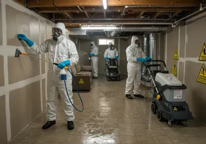 Basement Moisture Removal and Structural Drying process in Coal City, IL